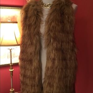 Chico’s Faux Fur Sweater-Back Vest
